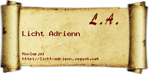 Licht Adrienn névjegykártya